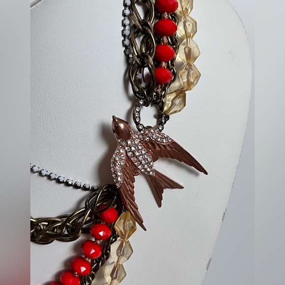 FOSSIL | Antique Style NECKLACE with BIRD! - Picture 3 of 14